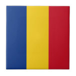 Flagga för rumänien kakelplatta<br><div class="desc">Den rumänska flagga är ett triband i lodrät. Den använda färgen i flagga är blå, röd, gult. Andelen rumänska flagga är 2:3. Rumäniens Flagga antogs 1989. Den första användan i den nuvarande flagga var 1867. Den senaste ändringen av den nuvarande rumänska flagga gjordes 1989.</div>