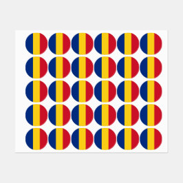 flagga för rumänien klistermärke