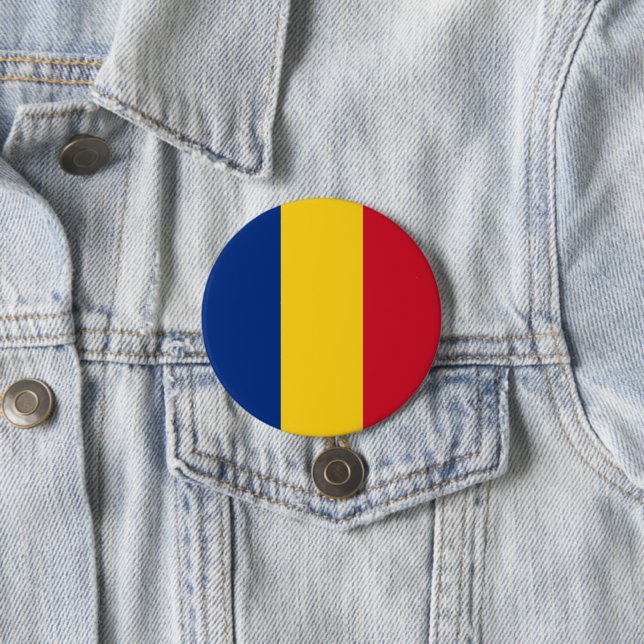 flagga för rumänien knapp (In Situ)