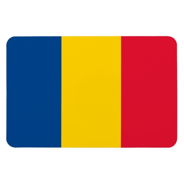Flagga för rumänien magnet (Horisontell)