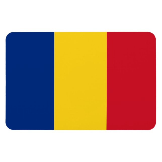 Flagga för rumänien magnet (Horisontell)