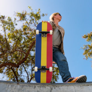 flagga för rumänien mini skateboard bräda 18,5 cm
