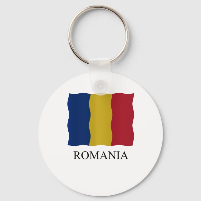 flagga för rumänien nyckelring (Framsida)
