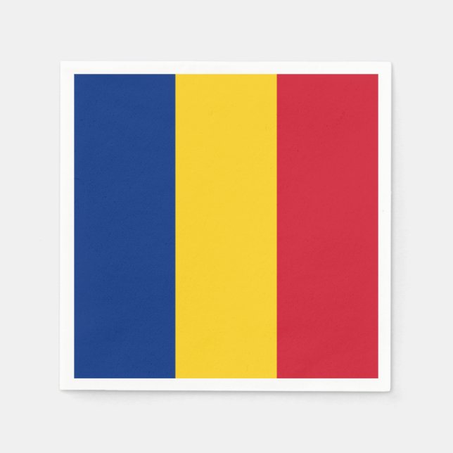 Flagga för rumänien pappersservett (Framsidan)