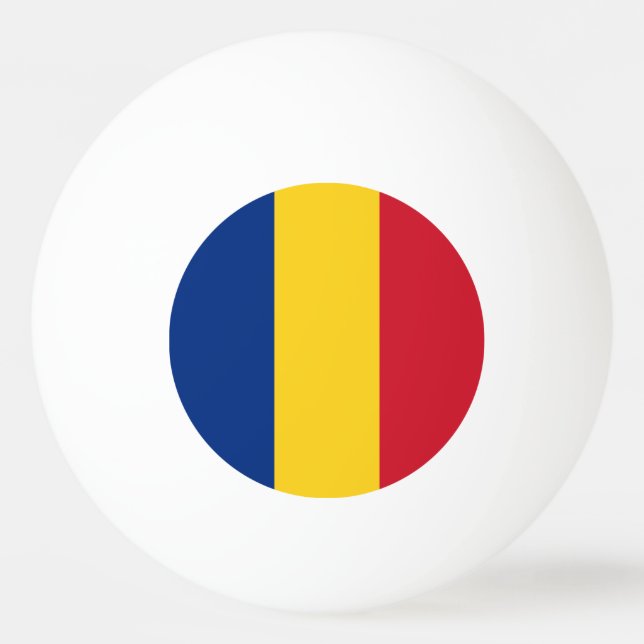 Flagga för rumänien pingisboll (Framsidan)