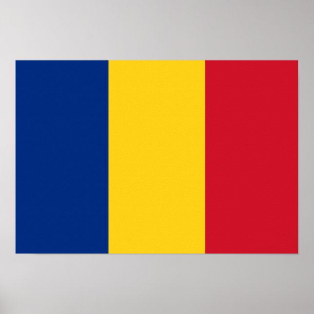 Flagga för rumänien poster (Framsidan)