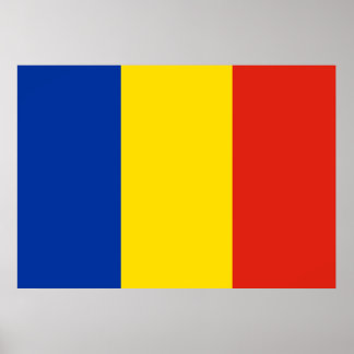 Flagga för rumänien poster
