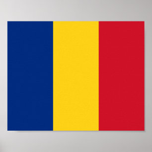 Flagga för rumänien poster