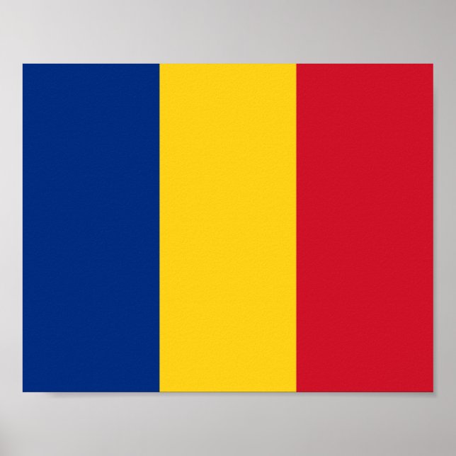 Flagga för rumänien poster (Framsidan)