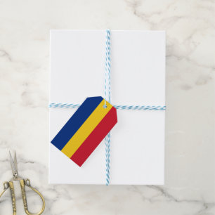 flagga för rumänien presentetikett