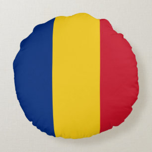 flagga för rumänien rund kudde