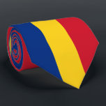 Flagga för rumänien slips<br><div class="desc">Patriotisk flagga av Rumänien.</div>
