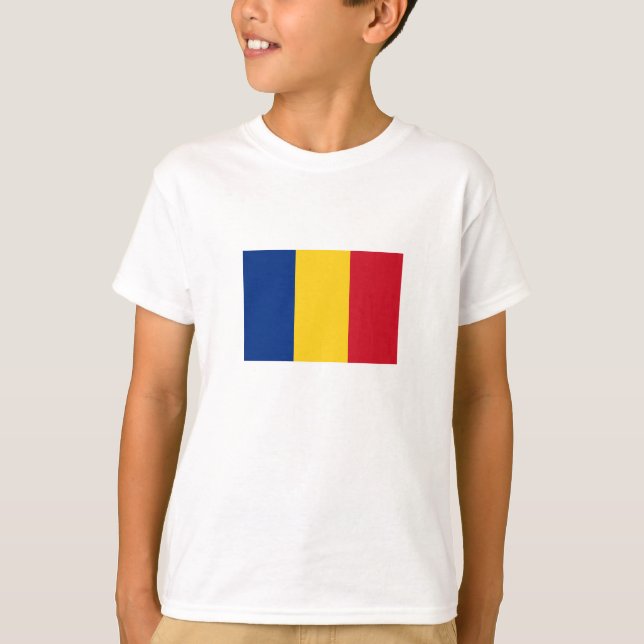 Flagga för rumänien t shirt (Framsida)
