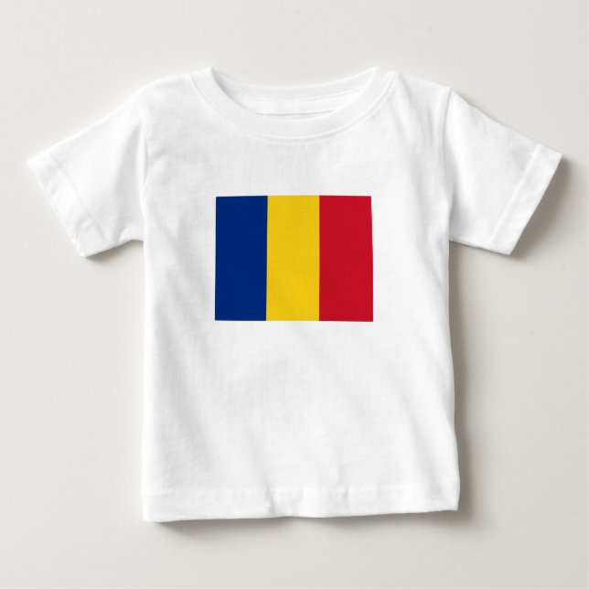 Flagga för rumänien t shirt (Framsida)