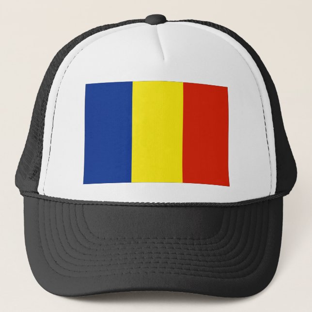 flagga för rumänien truckerkeps (Framsida)