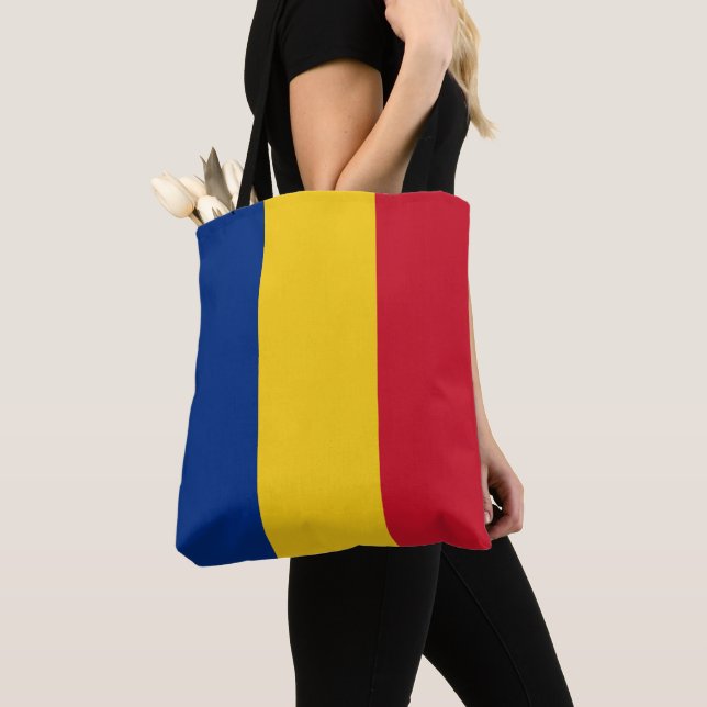 flagga för rumänien tygkasse (Närbild)