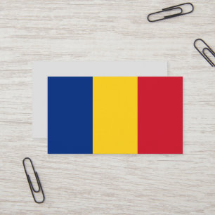 flagga för rumänien visitkort