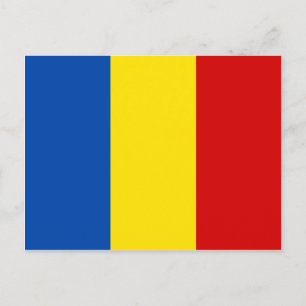 Flagga för rumänien vykort