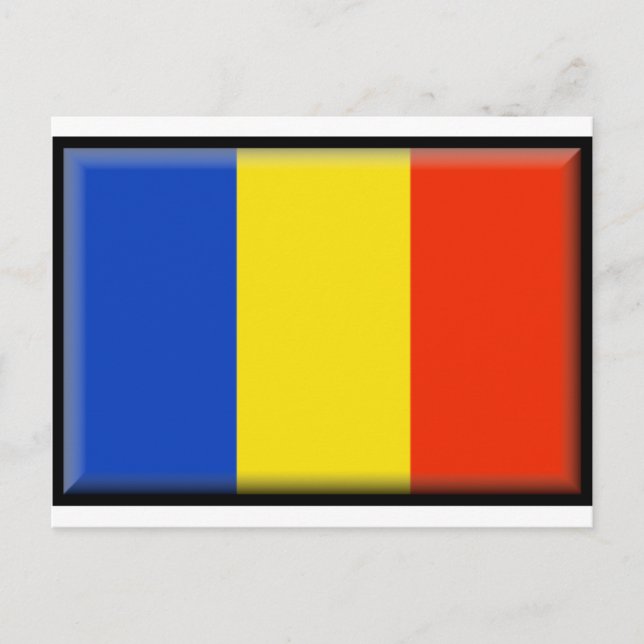 Flagga för rumänien vykort (Framsida)