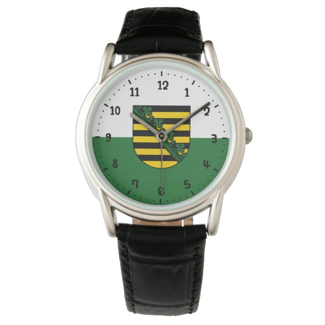 Flagga för Sachsen Wrist Watch Armbandsur (Framsida)