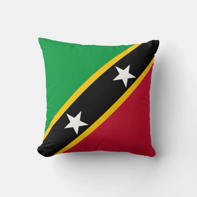 Flagga för Saint Kitts och Nevis Kudde (Framsida)
