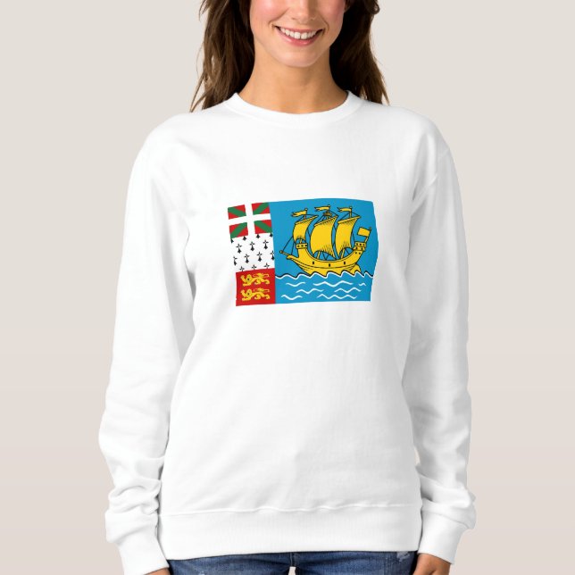 Flagga för Saint-Pierre och Miquelon T Shirt (Framsida)