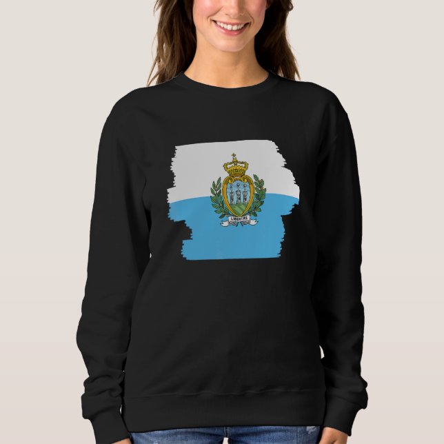 Flagga för San Marino 3 T Shirt (Framsida)