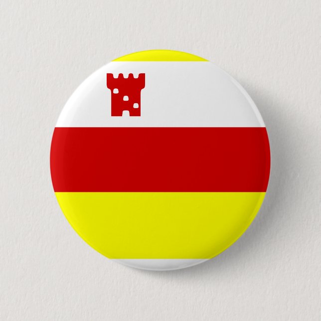 Flagga för Santa Barbara, Kalifornien Pinback-knap Knapp (Framsida)