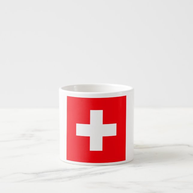 Flagga för Schweiz Espressomugg (Framsidan)