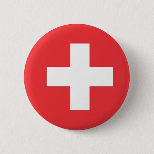Flagga för Schweiz Knapp (Framsida)