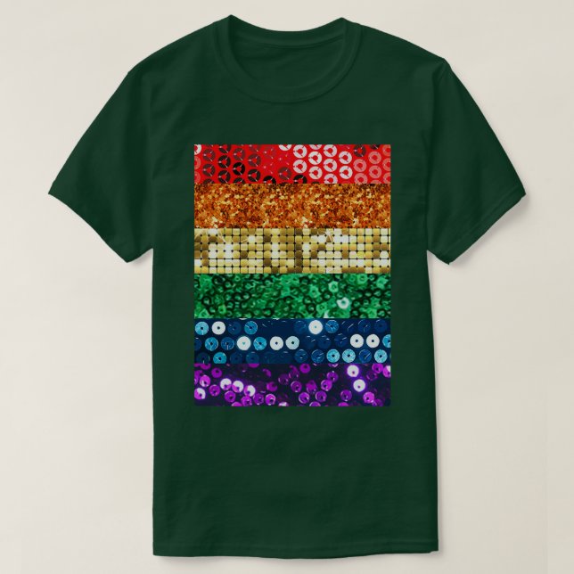 flagga för sekvent pride t shirt (Design framsida)