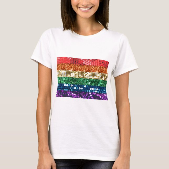 flagga för sekvent pride t shirt (Framsida)
