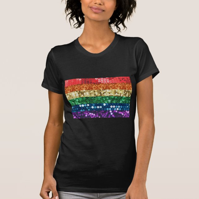 flagga för sekvent pride t-shirt (Framsida)