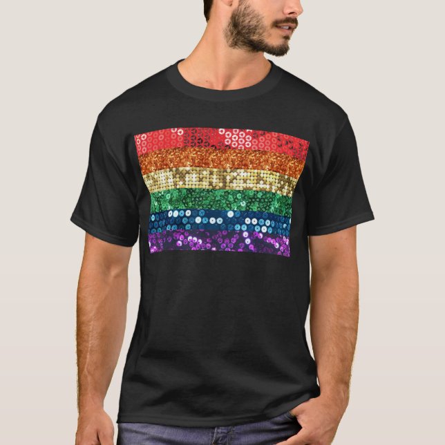 flagga för sekvent pride t-shirt (Framsida)