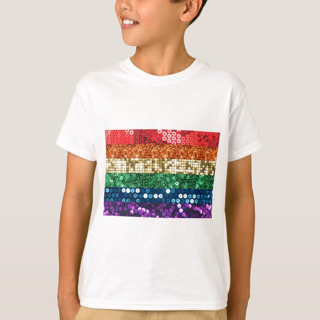 flagga för sekvent pride tee shirt (Framsida)