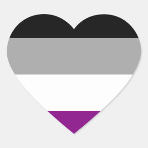 Flagga för sexuellt Pride Hjärtformat Klistermärke
