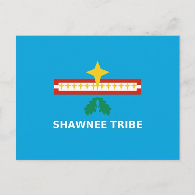 Flagga för Shawnee-stammen i Oklahoma Vykort (Framsida)