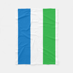 Flagga för Sierra Leone medborgarevärld Fleecefilt