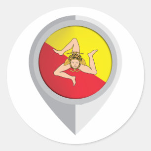 Flagga för silikörstift runt klistermärke