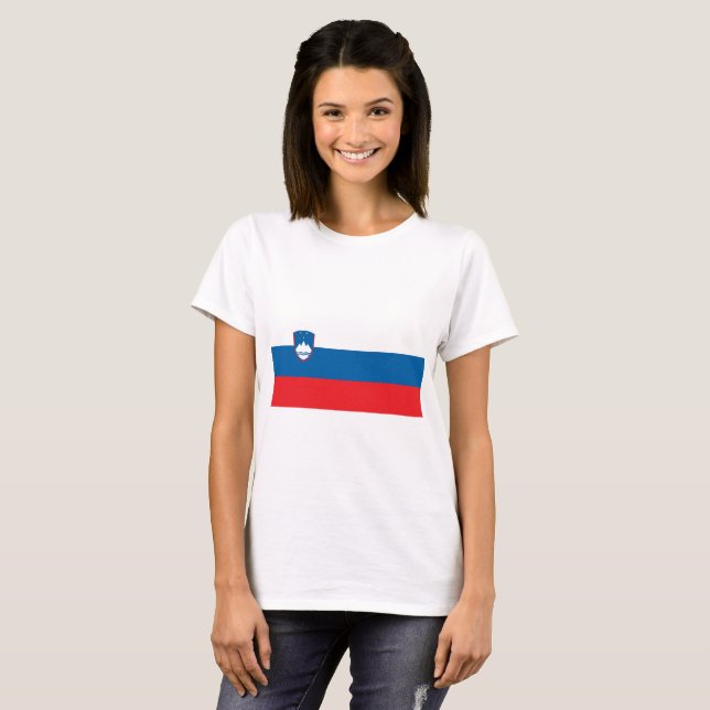 Flagga för Slovenien medborgarevärld T Shirt (Hel framsida)
