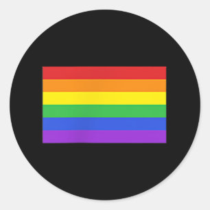 Flagga för små Priden, subtil Pride, regnbågsmånad Runt Klistermärke
