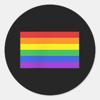 Flagga för små Priden, subtil Pride, regnbågsmånad Runt Klistermärke