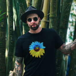 Flagga för solrosblå gult i Ukraina T Shirt