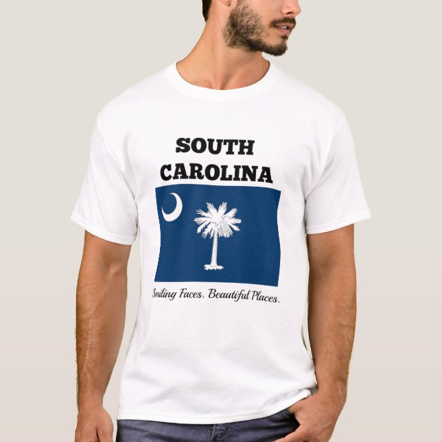 Flagga för South Carolina T Shirt (Framsida)