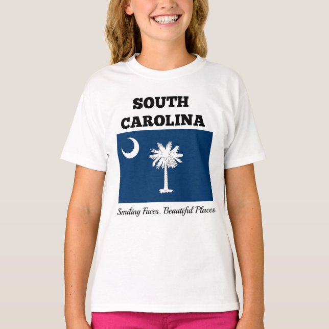 Flagga för South Carolina T Shirt (Framsida)