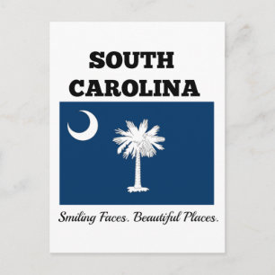 Flagga för South Carolina Vykort