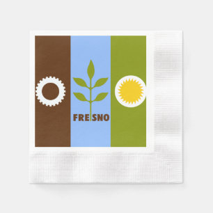 Flagga för staden Fresno, Kalifornien Servetter