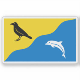 Flagga för staden Tywyn, Wales Klistermärken