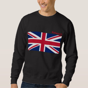 Flagga för Storbritannien Lång Ärmad Tröja