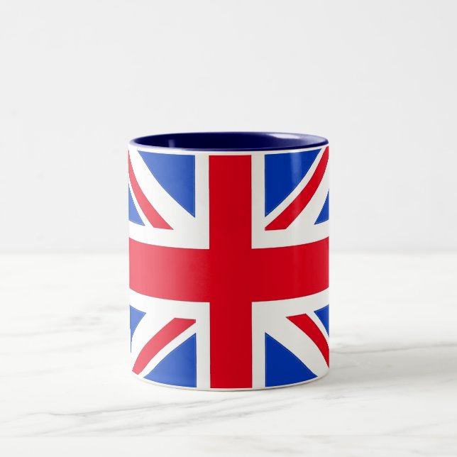 Flagga för Storbritannien Två-Tonad Mugg (Center)